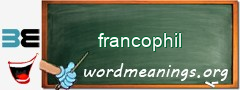 WordMeaning blackboard for francophil